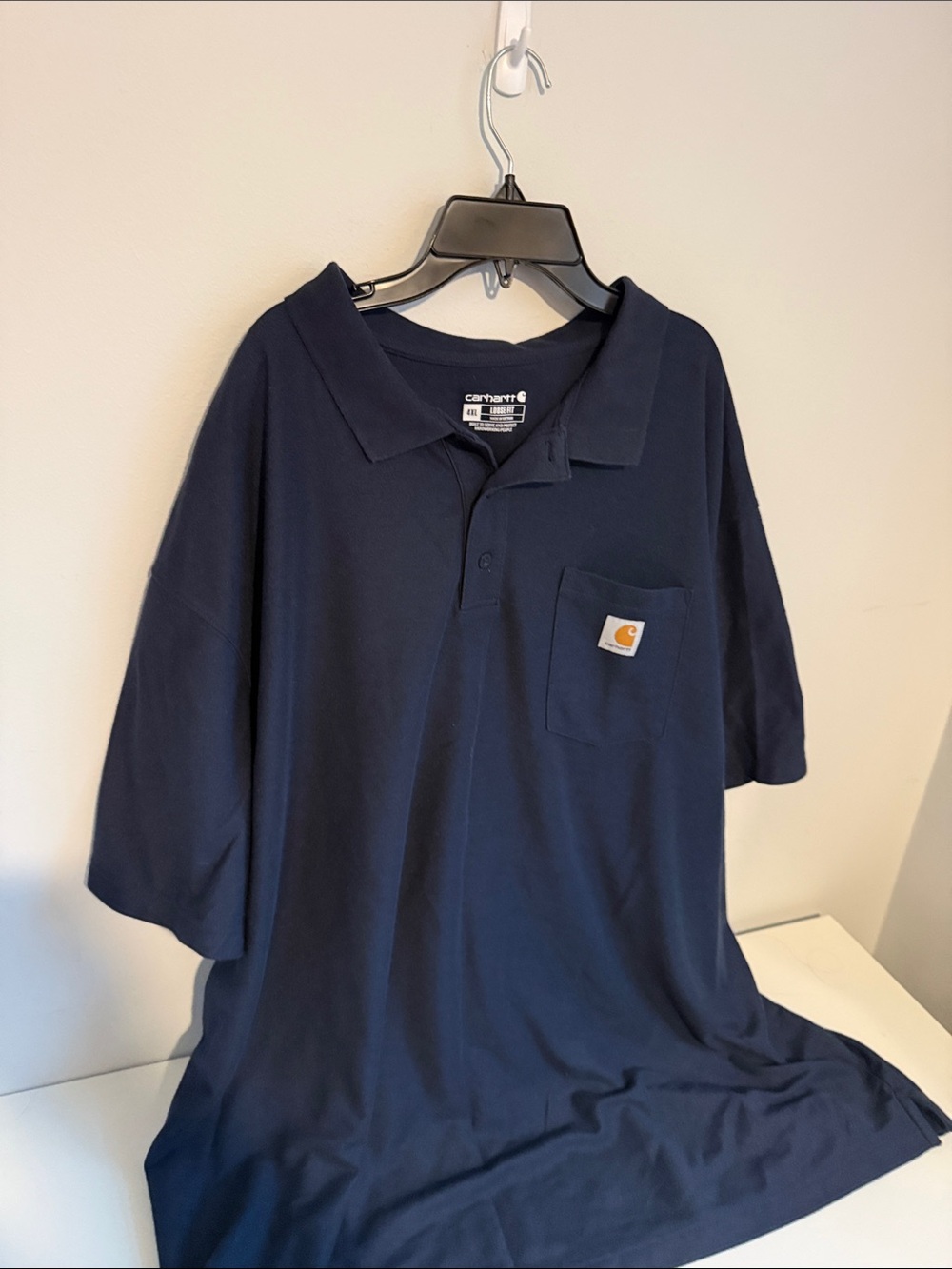 Carhartt Men's Dark Navy Short-Sleeve Pocket Polo - 4XL